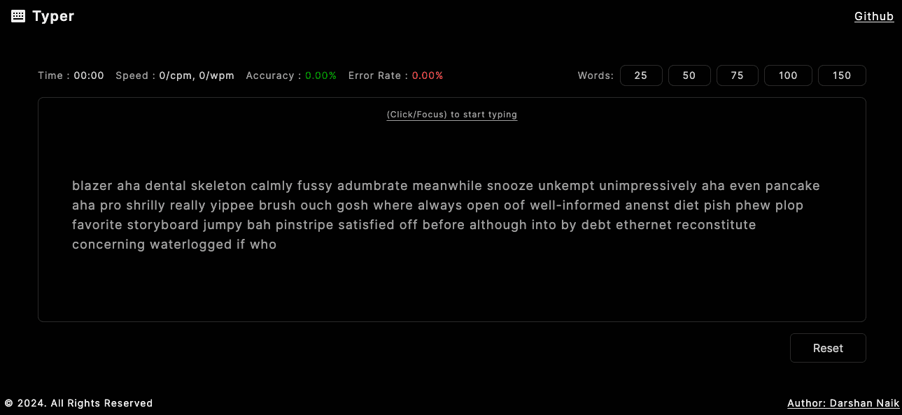 Screenshot of Typer